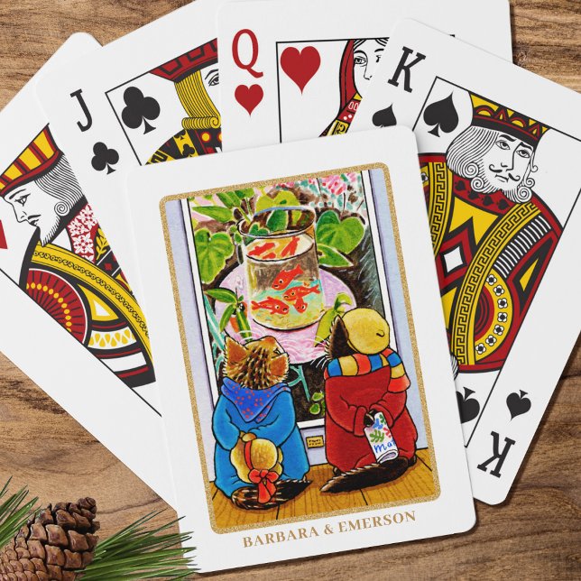 "Art Appreciation" Niedlicher Cat Individuelle Nam Spielkarten (Von Creator hochgeladen)