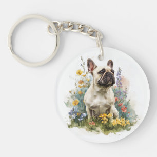 Art aquarelle Bouledogue Français fauve