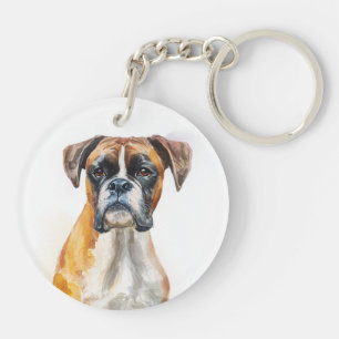 Art aquarelle de chien Boxer