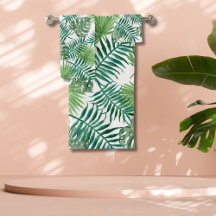 Art aquarelle de feuilles de palmier vert tropical