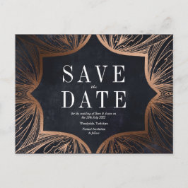 Art Art Nouveau Imitats goldene Hochzeit SPAREN DA Postkarte