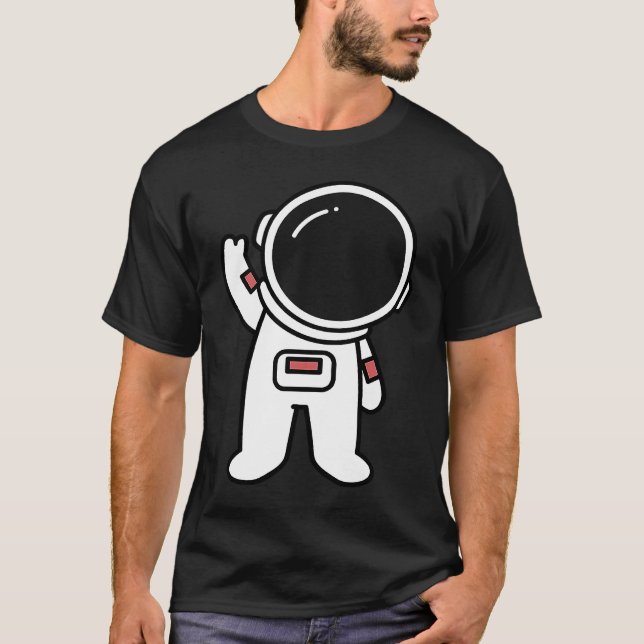 Art Astronaut in Space Artistic Gezeichnet Space A T-Shirt (Vorderseite)