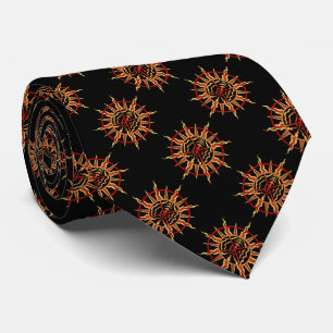 Art autochtone Cravate Tribal Sun Neckties d'art s