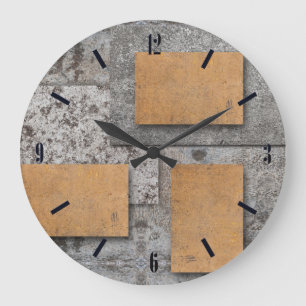 Art avec le béton, horloge murale abstraite