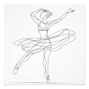 Art Ballerina Line Fotodruck