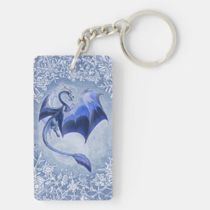 Art bleu de nature d'imaginaire de dragon d'hiver