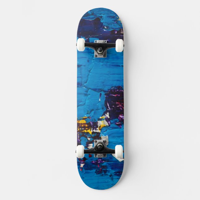 Art Blue Cool Skateboard (Vorderseite)