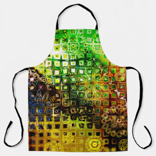 Art Blumenschmuck Grunge Hintergrund grafisch, gru Schürze