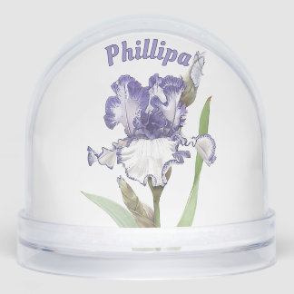 Art Botanique Fleur Iris Bleu Personnalisé