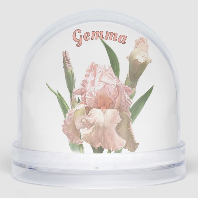 Art Botanique Fleur Iris Rose Personnalisé (Avant)