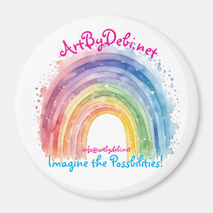 Art by Debi, Regenbogenschrift Magnet