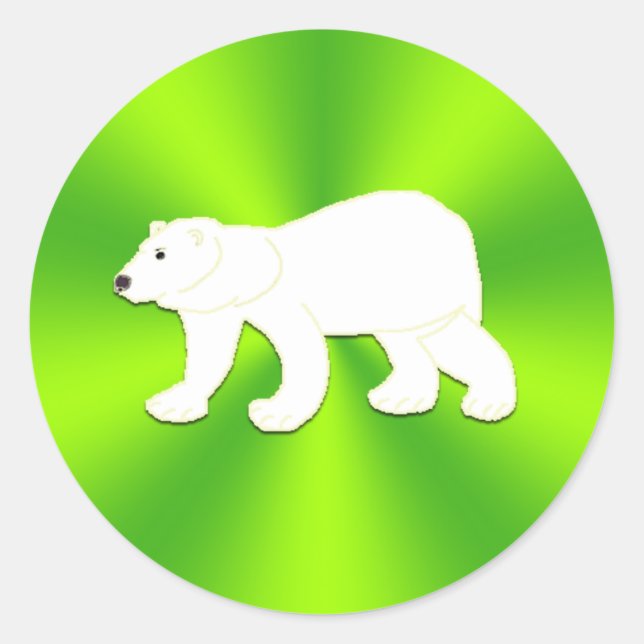 Art by Kids - Stickers Ours Polaire rond (Devant)
