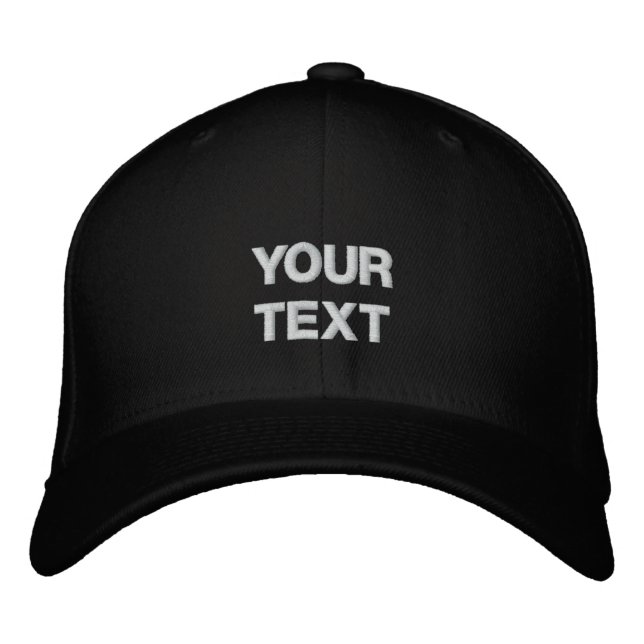 Art Cap: Künstlerisches Kleidungsstück Abzeichen.  Bestickte Baseballkappe (Vorderseite)