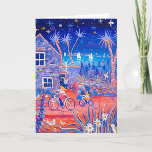 Art Card: Magischer Abend, Beach Hütte, Tresco Karte