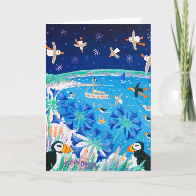 Art Card: Schlümmer Puffins und Gulls, Pentle Bay Karte (Vorderseite)