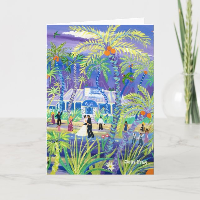 Art Card: Tropische Hochzeit Karte (Vorderseite)
