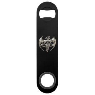 Art Célèbre De La Trine Du Dragon Argent Et Noir