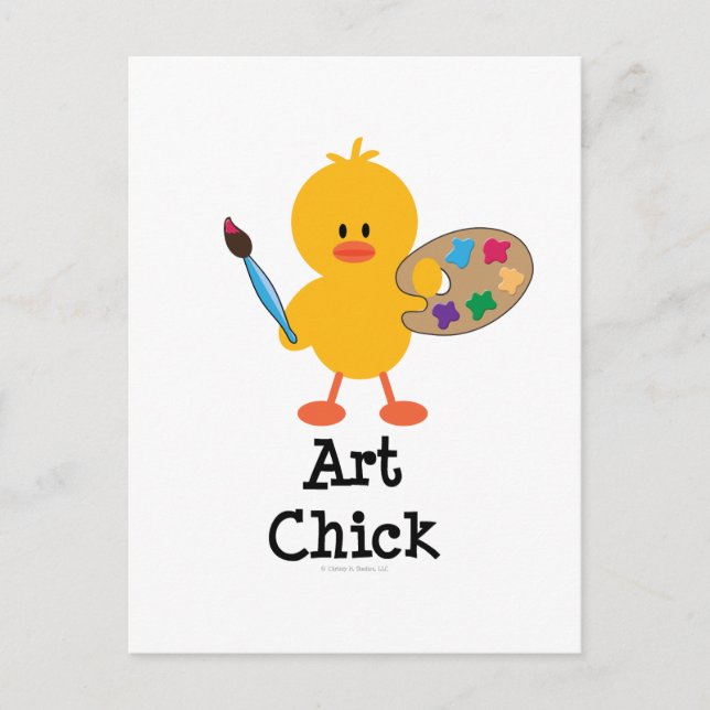 Art Chick Postcard Postkarte (Vorderseite)