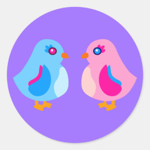 Art Chicks Runder Aufkleber