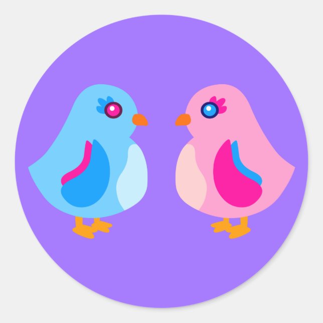 Art Chicks Runder Aufkleber (Vorderseite)