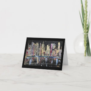 Art Cityscape original sur carte blanche