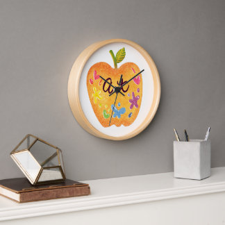 Art Class Apple Clock Uhr