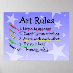 Art Class Rules Poster