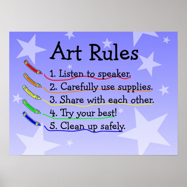 Art Class Rules Poster (Vorne)
