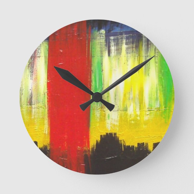 Art Clock von Thurman Hubbard Runde Wanduhr (Vorderseite)