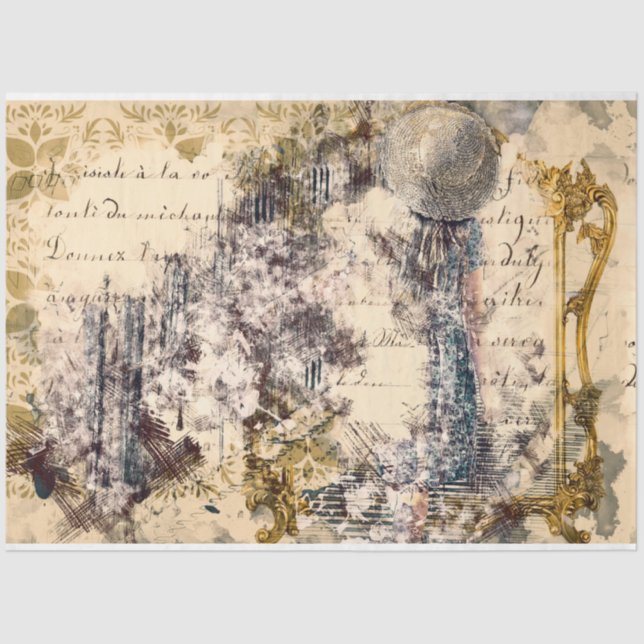 Art Collage 15 Hintergrund 20 x 30 Decoupage Seidenpapier (Vorderseite)