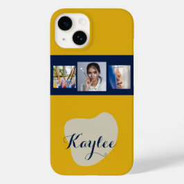 Art Collage Script Monogram iPhone Case