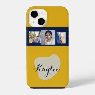 Art Collage Script Monogram iPhone Case 14 Hülle