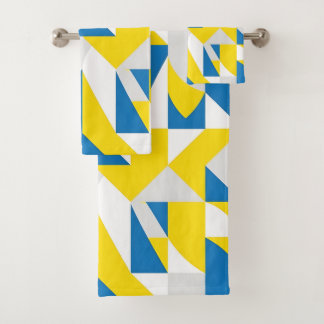 Art cubiste gras géométrique bleu et jaune moderne