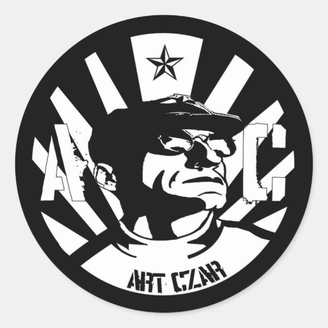 Art Czar - Da Man - Rundaufkleber Runder Aufkleber (Vorderseite)