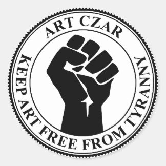 Art Czar - Fist Siegel - Rundaufkleber Runder Aufkleber