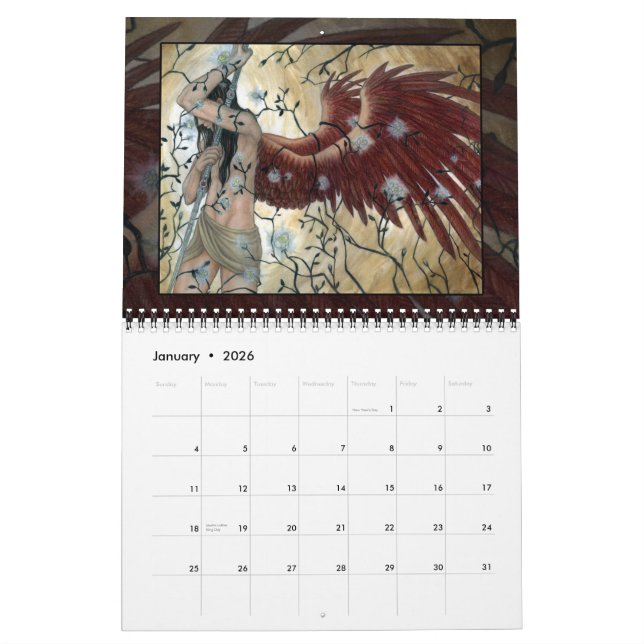 Art d'Angela Sasser - Série I - Calendrier des Ima (Jan 2026)
