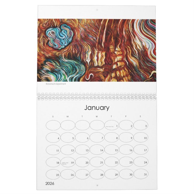 Art de calendrier d'Éric Wayne 2015 (Jan 2026)