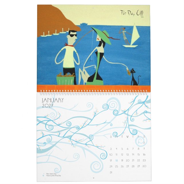 Art de calendrier par le Maya Dvalishvili (Jan 2027)