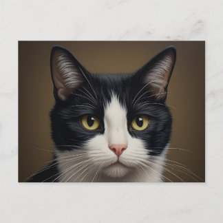 art de carte postale de chat smoking