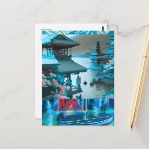 Art de carte postale de voyage à Bali, Skyline de 