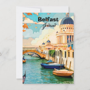 Art de carte postale de voyage à Belfast Irlande,