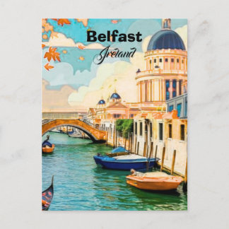 Art de carte postale de voyage à Belfast Irlande,