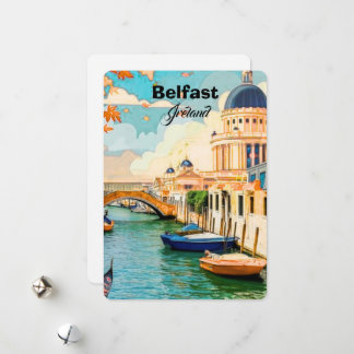 Art de carte postale de voyage à Belfast Irlande,