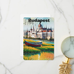 Art de carte postale de voyage à Budapest, carte p