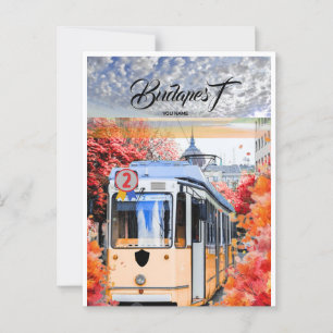 Art de carte postale de voyage à Budapest, carte p