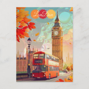 Art de carte postale de voyage à Londres, Art de v