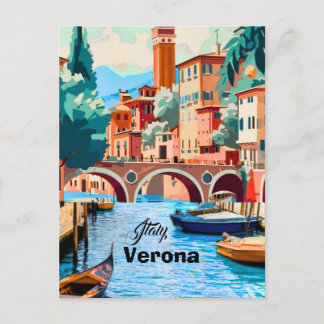 Art de carte postale de voyage à Vérone Italie, It