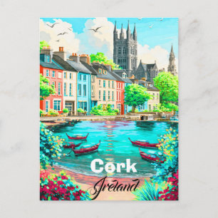 Art de carte postale de voyage Cork Irlande, Irlan