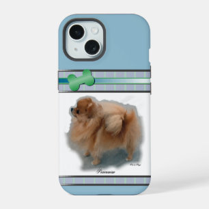 Art de chien Pomeranian bleu moderne