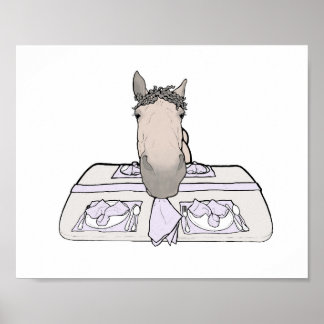 Art de cuisine de cheval drôle | Décoration de cui